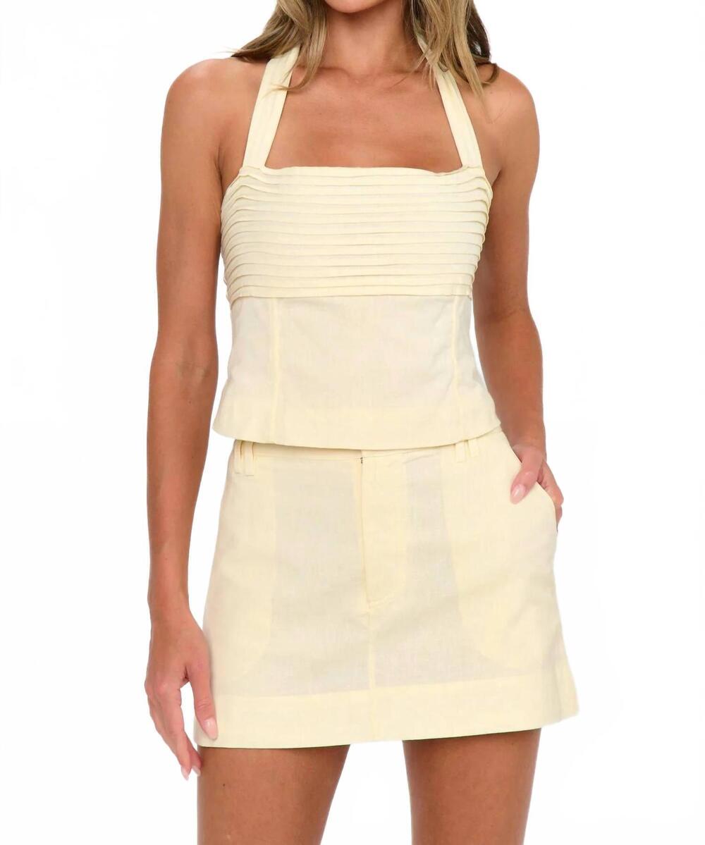 NEW SHOW ME YOUR MUMU hayden halter top in buttercream